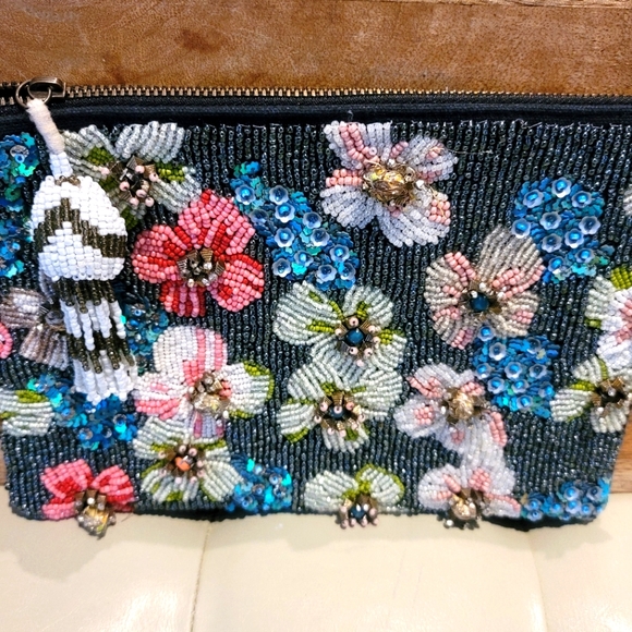 Anthropologie Jasper and Jeera Beaded Wristlet/Clutch - Picture 1 of 6